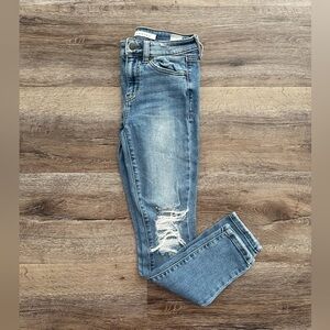 High Rise Distressed Skinny Jeans